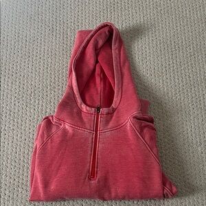 Red Half-Zip Hoodie